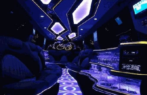 School prom limo interior