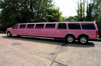 pink stretched limousine hire