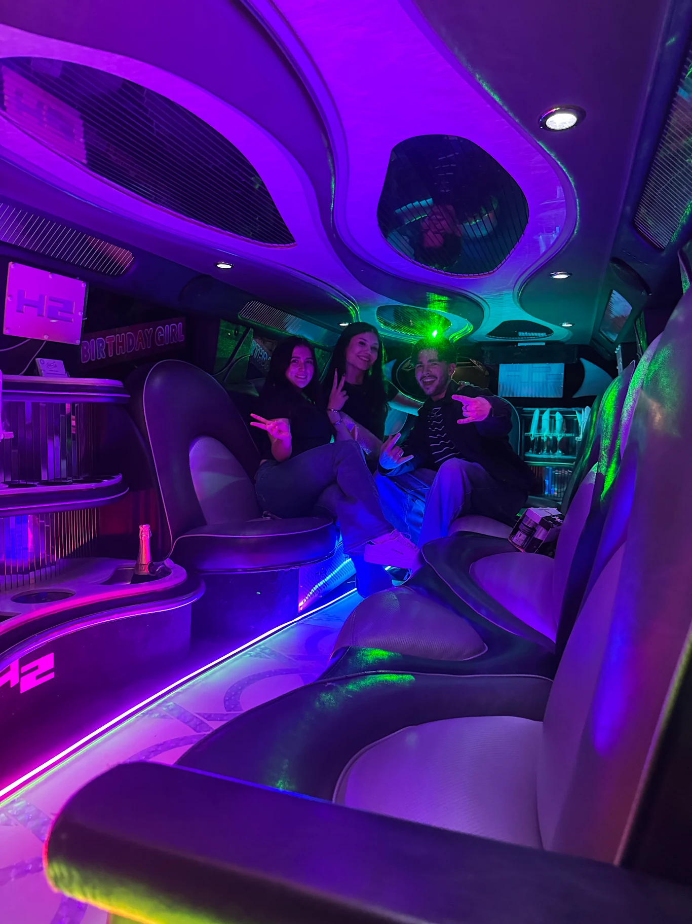Pink Hummer limousine supplied for Belinda's daughter's birthday booking in London